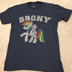 Brony My Little Pony Blue Tee Small